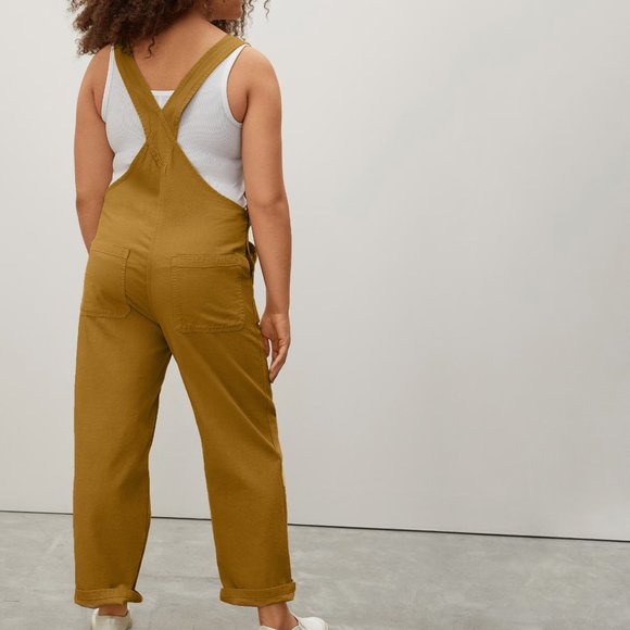 SOLD EUC Everlane The Canvas Overalls - Mustard Yellow - 6 - Picture 3 of 9
